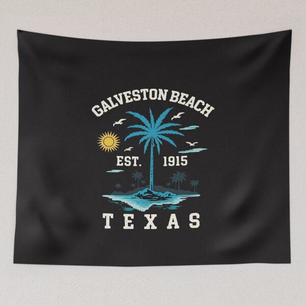 Item preview, Galveston Beach Texas Vintage Retro Palm Tree Sunset Coastal Design designed and sold by kiralynstration.