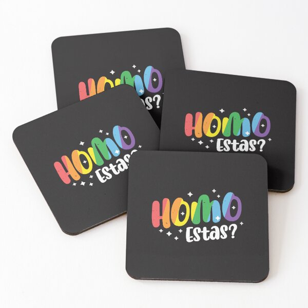 Item preview, Homo Estas Funny Gay Pride Rainbow LGBTQ Spanish Pun Humor Design designed and sold by kiralynstration.