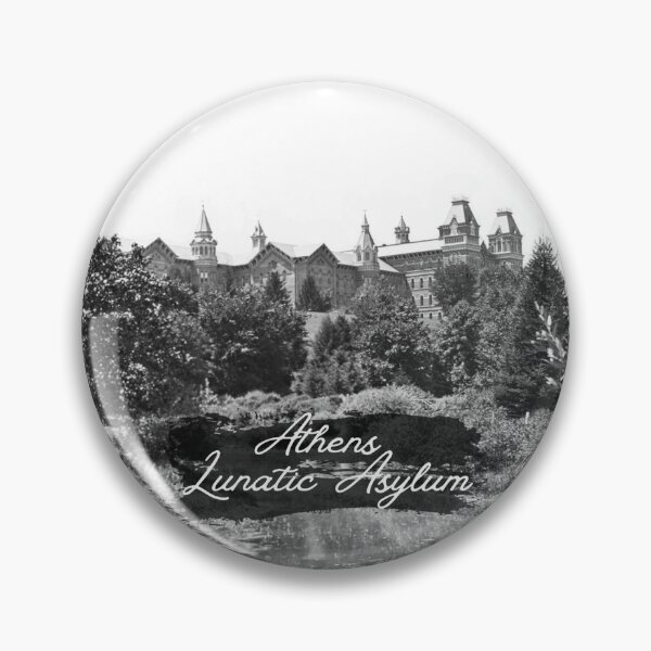 Item preview, Athens Lunatic Asylum Cursive Caption designed and sold by GhostlyWorld.