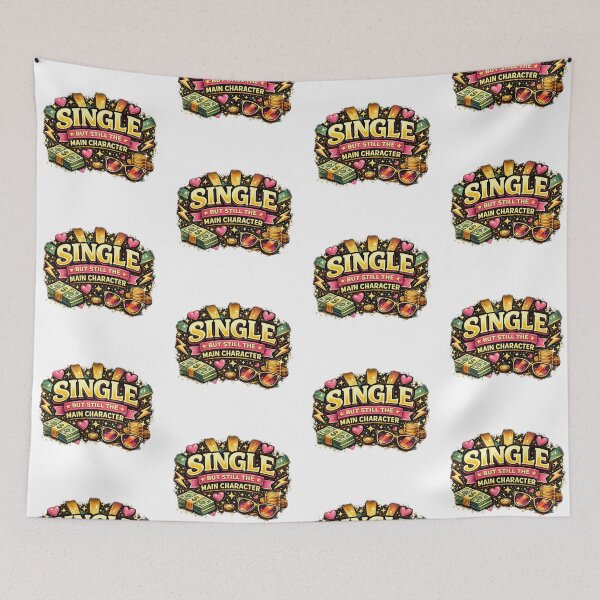 Item preview, I am single Typography Design designed and sold by Swati's Digital Den.