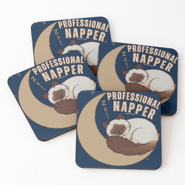 Item preview, Professional Napper Cute Sleeping Cat Moon Funny Cat Lover Aesthetic T-Shirt designed and sold by Negisandeep studio.