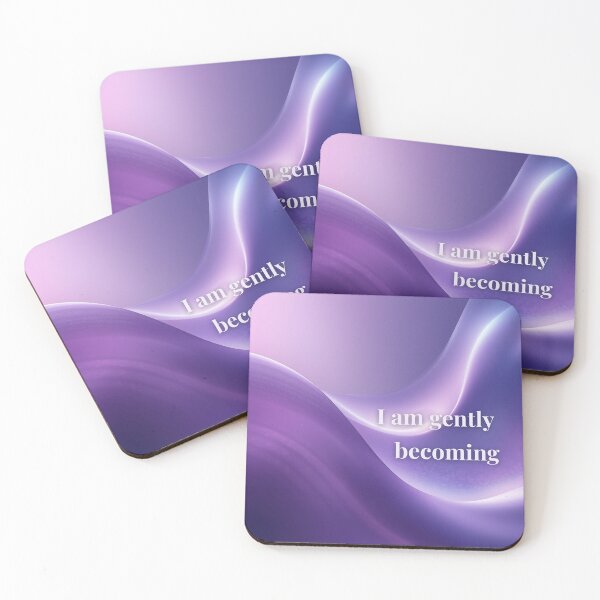 Item preview, I Am Gently Becoming – Soft Healing Affirmation, Purple Aesthetic Minimal Quote designed and sold by MysticPurpleHue.