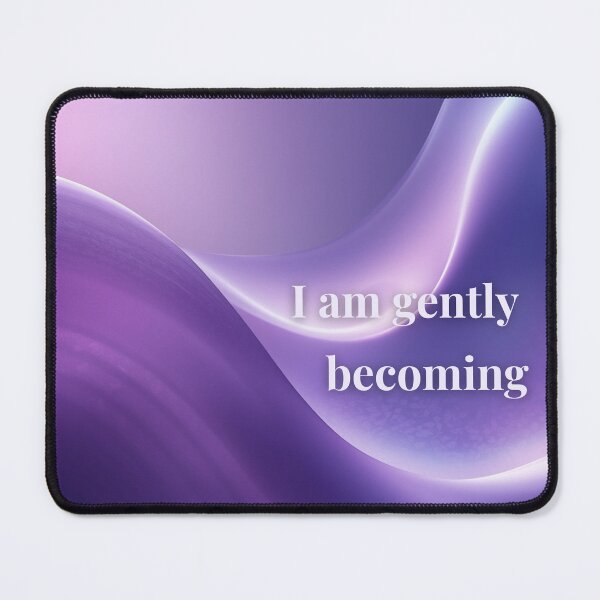 Item preview, I Am Gently Becoming – Soft Healing Affirmation, Purple Aesthetic Minimal Quote designed and sold by MysticPurpleHue.