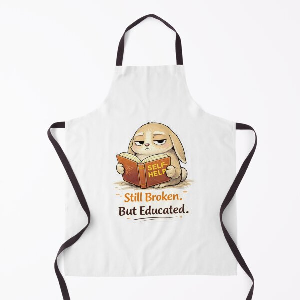 Item preview, Still Broken. But Educated. — Self-Help Bunny Sticker designed and sold by Gentlestate.