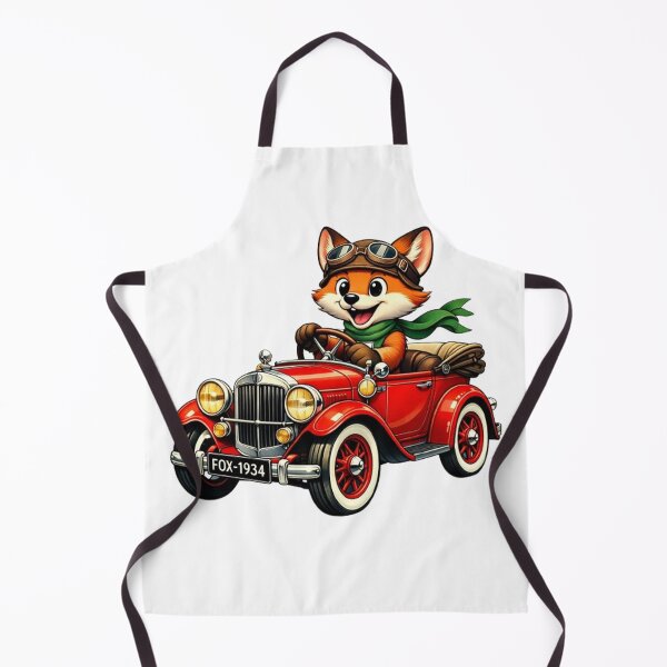 Artikelvorschau, Fox-Pilot in einem roten Oldtimer-Cabriolet von 1934 entworfen und verkauft von CHRIST5000.