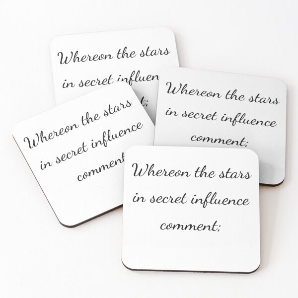 Item preview, "Whereon the stars in secret influence comment;" - handwriting black designed and sold by ariksworld.