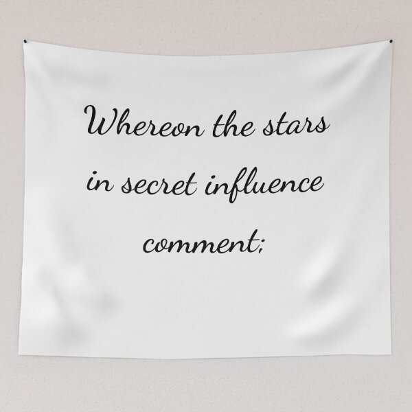 Item preview, "Whereon the stars in secret influence comment;" - handwriting black designed and sold by ariksworld.