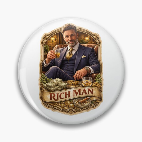 Item preview, Rich Man Vintage Wealth Sticker designed and sold by Var135.