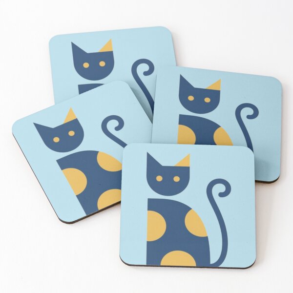 Item preview, Geometric Cat – Abstract Minimalist Design designed and sold by Dogandesighn.