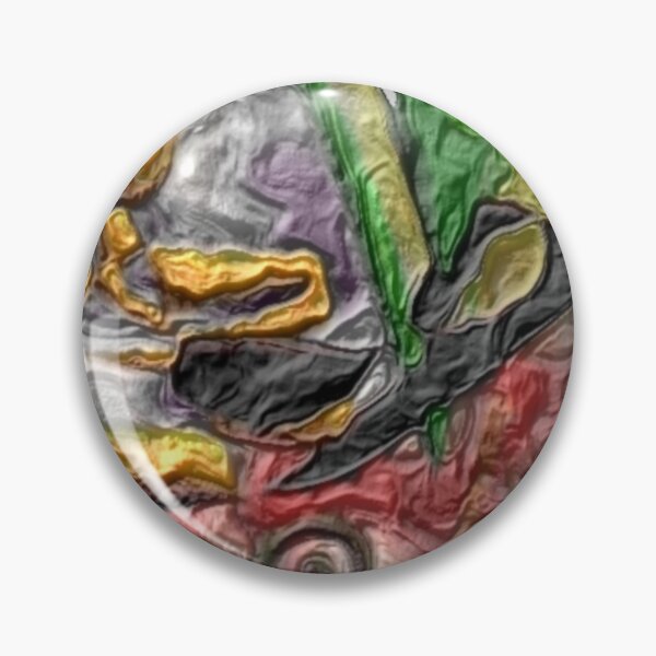 Item preview, golden relics thick acrylic colorful geometric abstract design designed and sold by SmashingDeals.