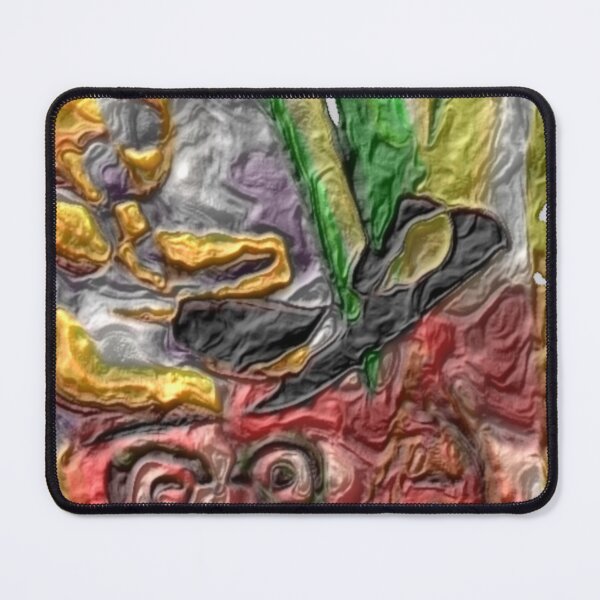 Item preview, golden relics thick acrylic colorful geometric abstract design designed and sold by SmashingDeals.
