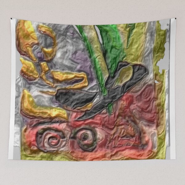 Item preview, golden relics thick acrylic colorful geometric abstract design designed and sold by SmashingDeals.