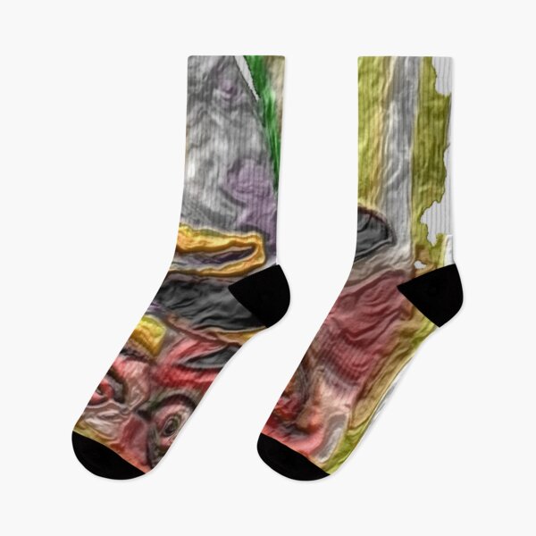 Item preview, golden relics thick acrylic colorful geometric abstract design designed and sold by SmashingDeals.