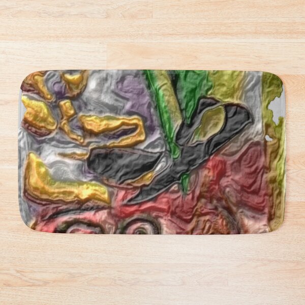Item preview, golden relics thick acrylic colorful geometric abstract design designed and sold by SmashingDeals.
