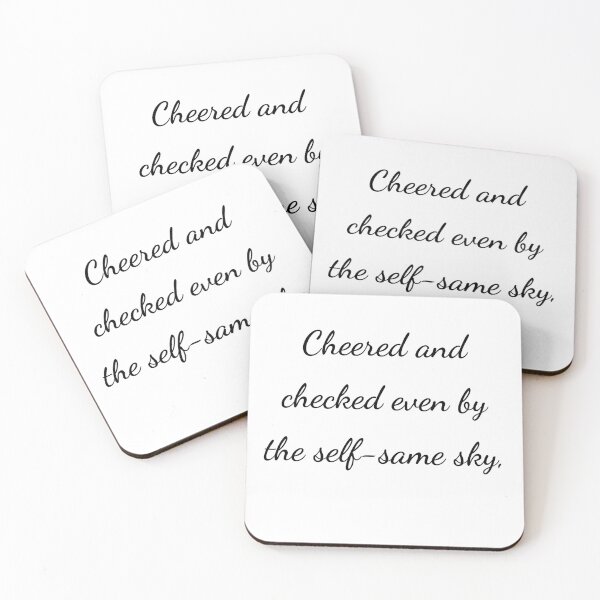 Item preview, "Cheered and checked even by the self-same sky," - handwriting black designed and sold by ariksworld.