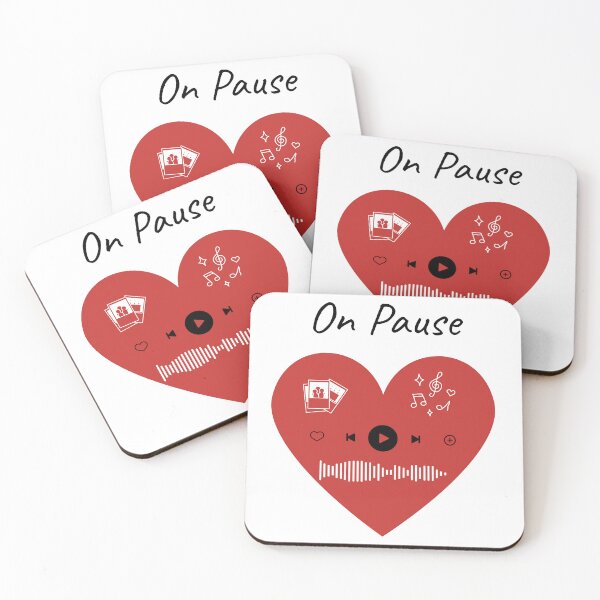 Item preview, On Pause - Minimalist Red Heart Music Player Art designed and sold by Rehnair.