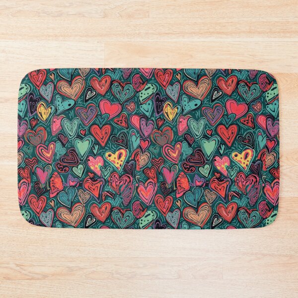 Item preview, Colorful Abstract Hearts Pattern – Modern Love Doodle Seamless Design designed and sold by Goca Shop.