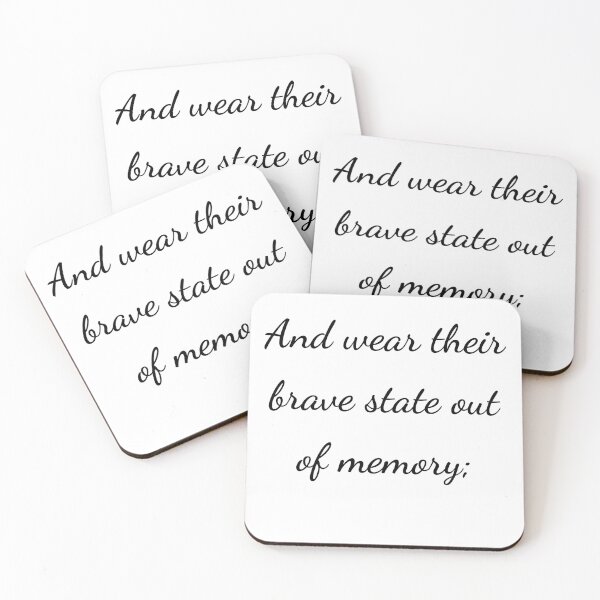 Item preview, "And wear their brave state out of memory;" - handwriting black designed and sold by ariksworld.