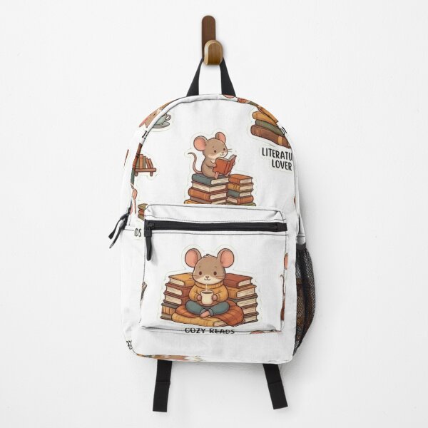 Item preview, Cozy Reading Mouse Sticker Pack - Cute Bookish Library Mice Aesthetic designed and sold by AkDesign022.