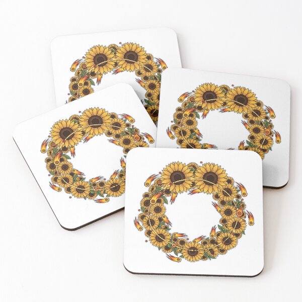 Item preview, Twin Sunflower Comet Wreath designed and sold by pumsquare.