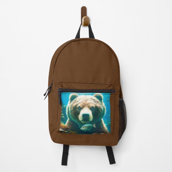 Item preview, A bear portrait with fish designed and sold by Creative Visualize.