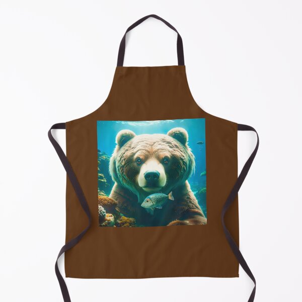Item preview, A bear portrait with fish designed and sold by Creative Visualize.