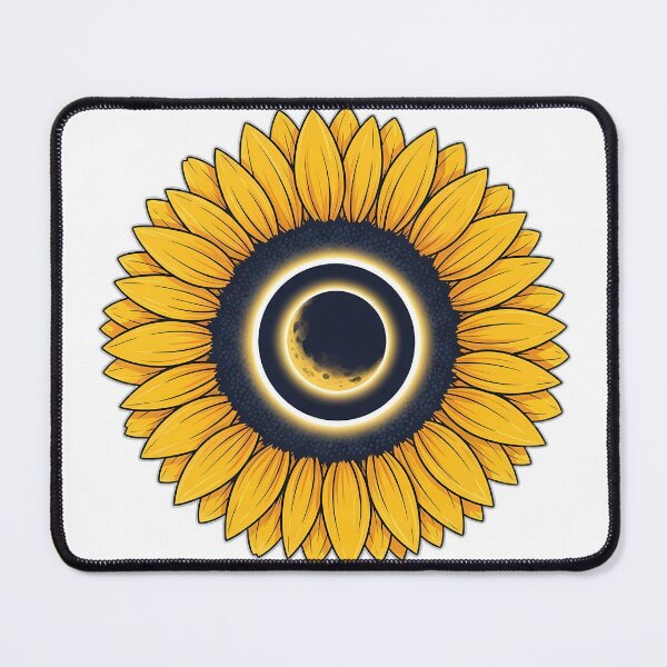 Item preview, Radiant Sunflower Eclipse Badge designed and sold by pumsquare.