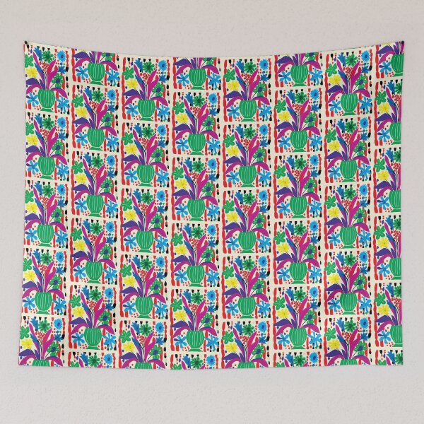 Item preview, Cool Colorful Capacious Folk Floral Abstract Design designed and sold by CharlottePlaceArt.