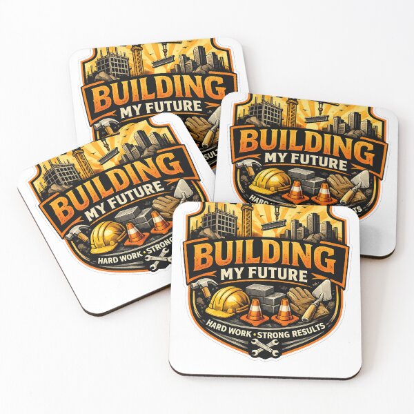 Item preview, Building My Future – Construction Worker Motivational Badge | Hard Work Strong Results designed and sold by SilenceInNature.