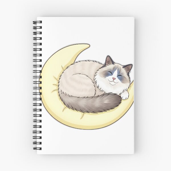 Item preview, Ragdoll Curled Moon Pillow Cat designed and sold by pumsquare.