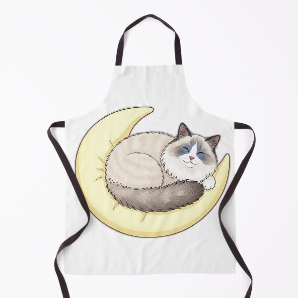 Item preview, Ragdoll Curled Moon Pillow Cat designed and sold by pumsquare.