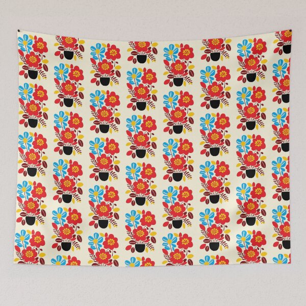 Item preview, Cool Colorful Capacious Folk Floral Abstract Design designed and sold by CharlottePlaceArt.