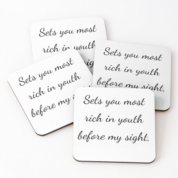 Item preview, "Sets you most rich in youth before my sight," - handwriting black designed and sold by ariksworld.