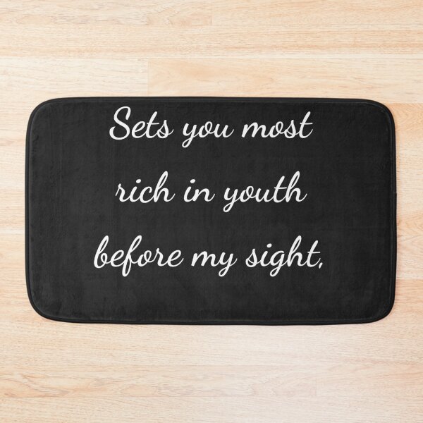 Item preview, "Sets you most rich in youth before my sight," - handwriting white designed and sold by ariksworld.