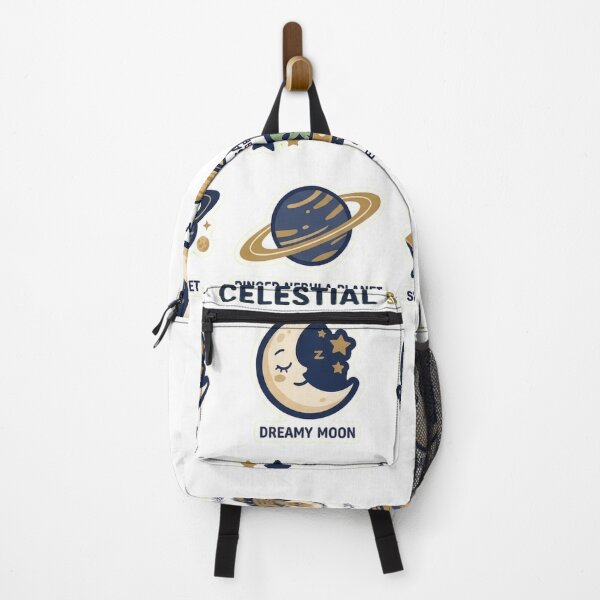 Item preview, Celestial Moon and Space Sticker Pack - Cute Gold & Navy Galaxy Aesthetic designed and sold by AkDesign022.