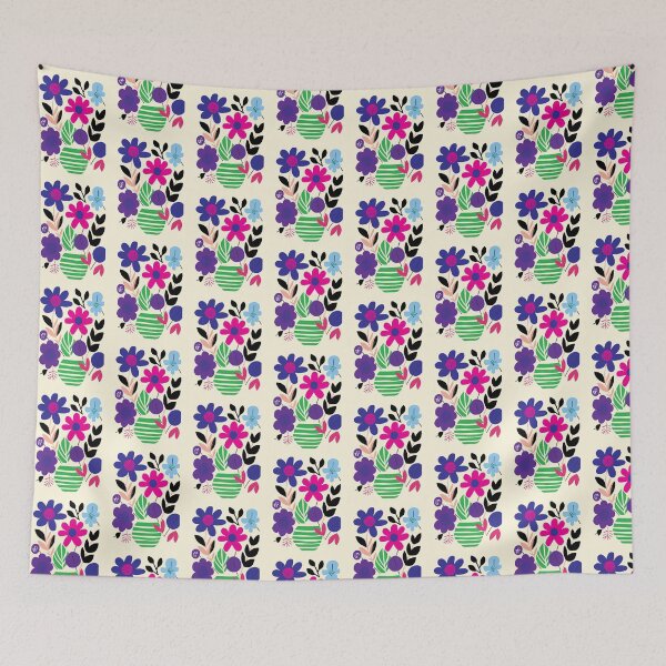 Item preview, Cool Colorful Capacious Folk Floral Abstract Design designed and sold by CharlottePlaceArt.