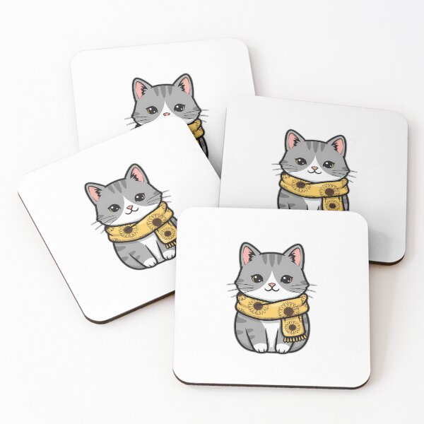 Item preview, Sunflower Scarf Cat Mascot designed and sold by pumsquare.