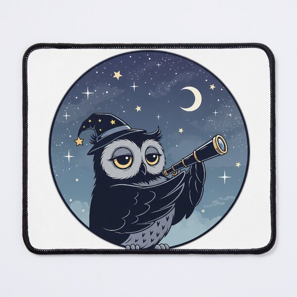 Item preview, Sleepy Owl Stargazer Emblem designed and sold by pumsquare.