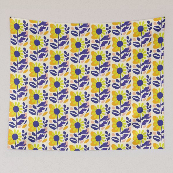 Item preview, Cool Colorful Capacious Folk Floral Abstract Design designed and sold by CharlottePlaceArt.