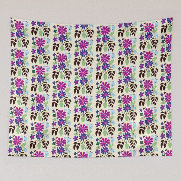 Item preview, Cool Colorful Capacious Folk Floral Abstract Design designed and sold by CharlottePlaceArt.