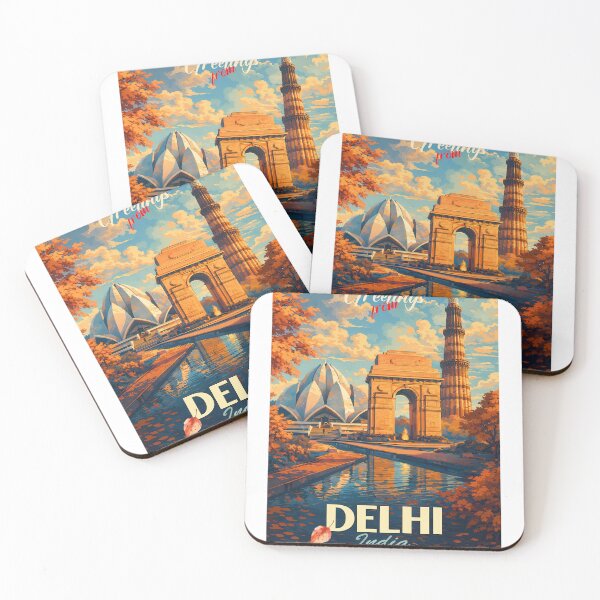 Item preview, Greetings from DEHLI - INDIA - ASIA Retro Autumn Dreams designed and sold by Earth Celebration Designs.