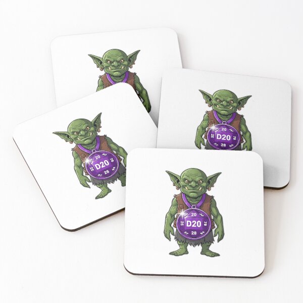 Item preview, Goblin With Lucky Purple D20 Medal designed and sold by pumsquare.