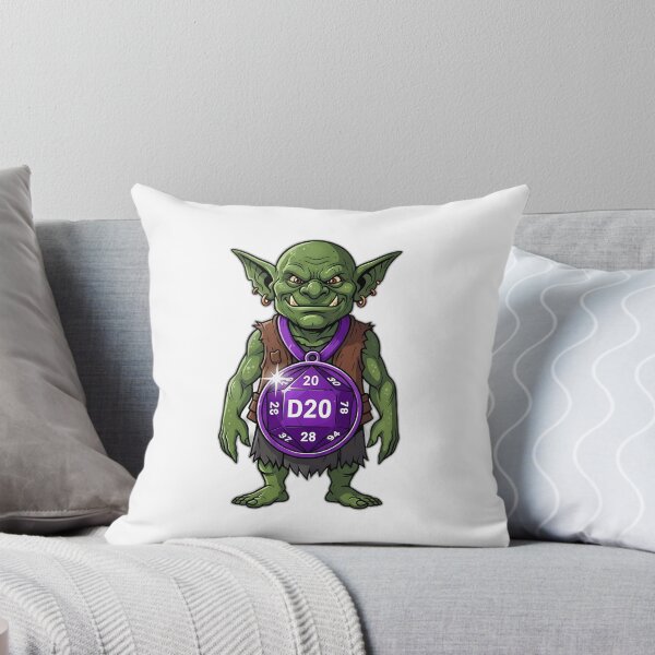 Item preview, Goblin With Lucky Purple D20 Medal designed and sold by pumsquare.