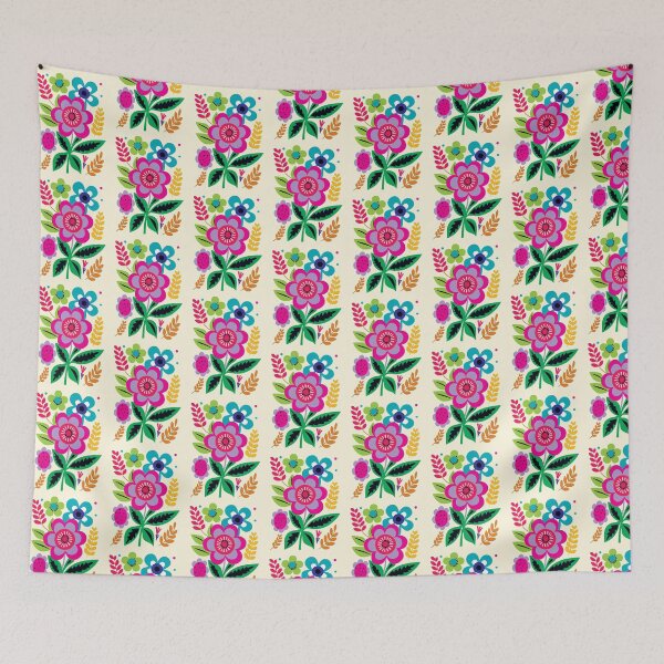 Item preview, Cool Colorful Capacious Folk Floral Abstract Design designed and sold by CharlottePlaceArt.