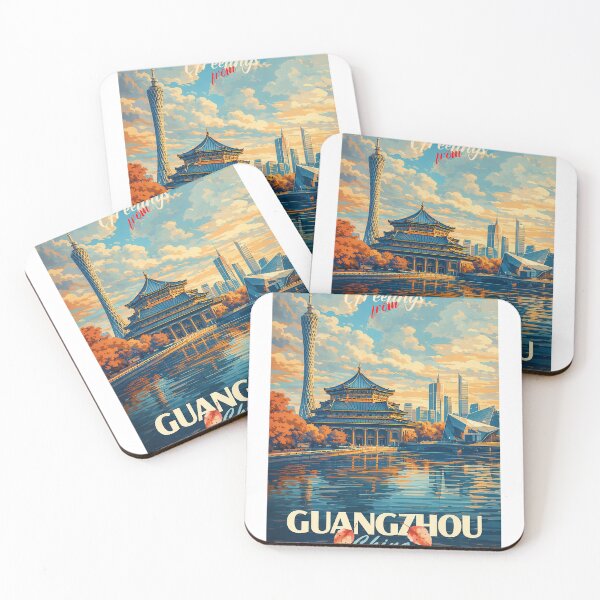 Item preview, Greetings from Guangzhou - CHINA - ASIA Retro Autumn Dreams designed and sold by Earth Celebration Designs.