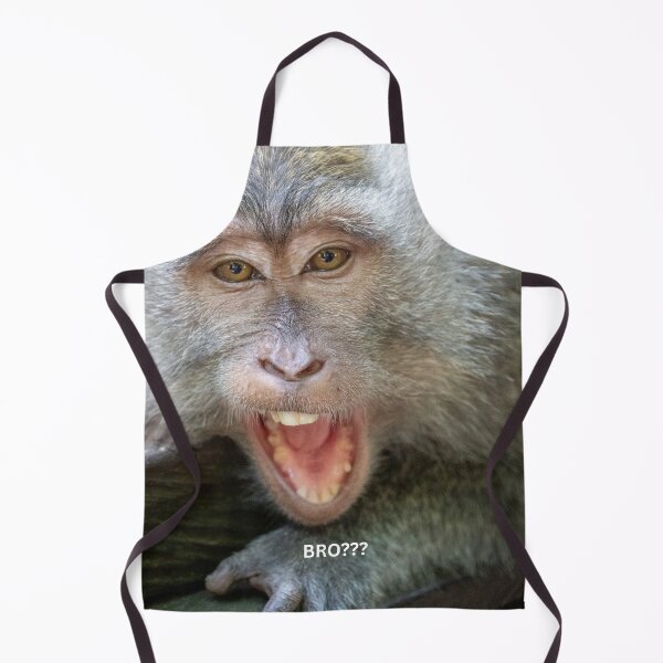 Item preview, Bro Monkey Meme Funny Shocked Macaque Sticker Reaction Meme Animal Humor Gift designed and sold by WildFrameNature.