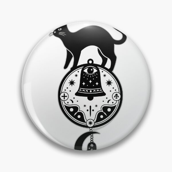 Artikelvorschau, Schwarze Katze Glocke Tarot Wappen entworfen und verkauft von pumsquare.