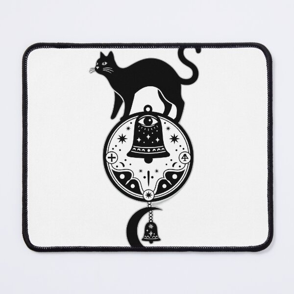 Artikelvorschau, Schwarze Katze Glocke Tarot Wappen entworfen und verkauft von pumsquare.