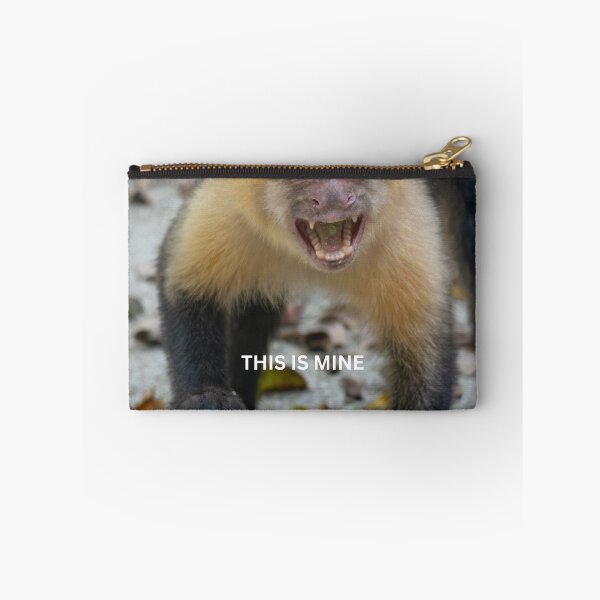 Item preview, This Is Mine Monkey Meme Funny Possessive Animal Sticker Food Humor Capuchin Gift designed and sold by WildFrameNature.