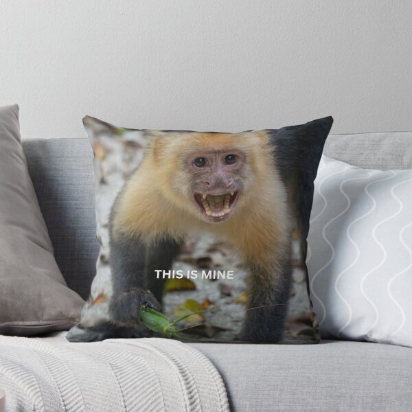 Item preview, This Is Mine Monkey Meme Funny Possessive Animal Sticker Food Humor Capuchin Gift designed and sold by WildFrameNature.